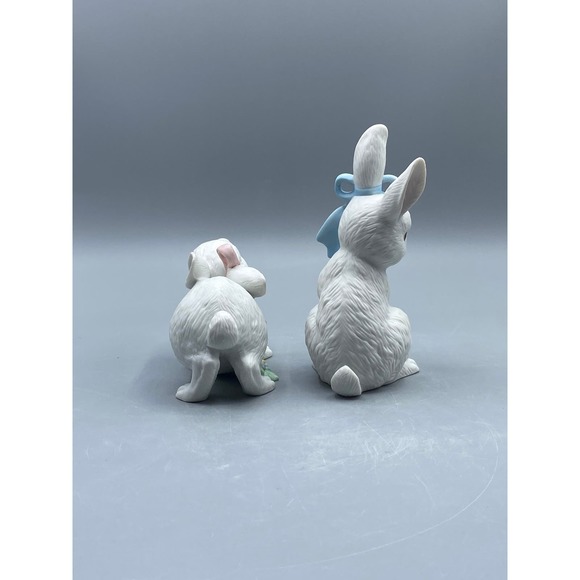 Spring Easter Bunnies Home Interiors Bunny Blossoms Figurines - Picture 5 of 8